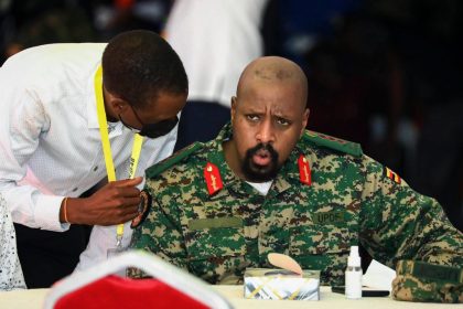 Gen Muhoozi Kainerugaba during one of Uganda’s public lectures.