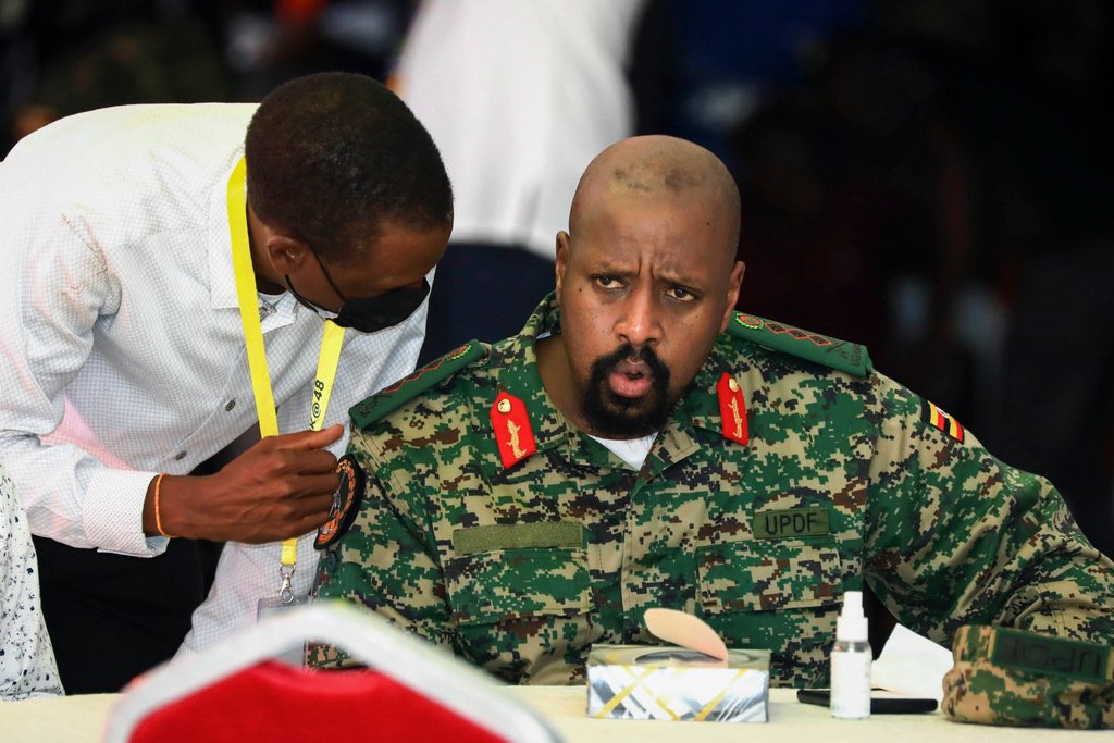 Gen Muhoozi Kainerugaba during one of Uganda’s public lectures.